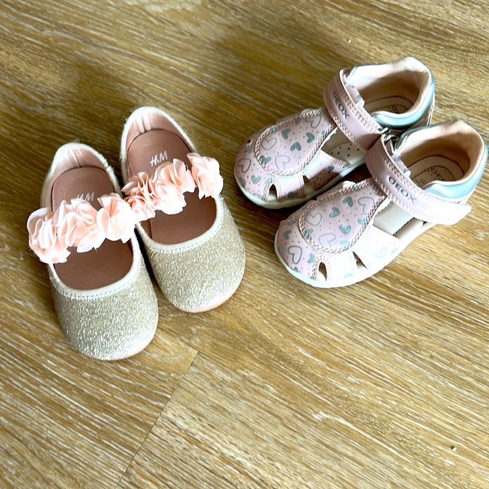 Geox and H&M shoes both size 22 in like new condition !